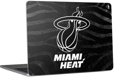 Skinit Decal Laptop Skin Compatible with MacBook Air 13in M4 (2025) - Officially Licensed NBA Miami Heat Black Partial Logo Design in Saudi Arabia