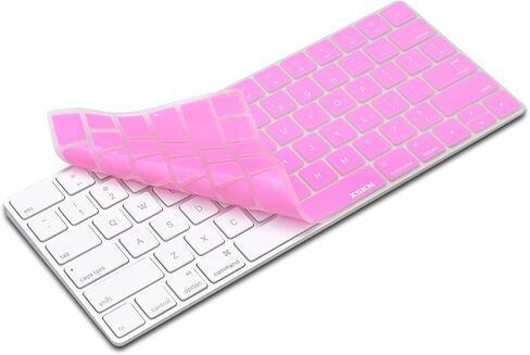 غطاء لوحة المفاتيح السيليكون للغة الإنجليزية XSKN لجهاز Apple 2015 إصدار لوحة المفاتيح السحرية A1644 MLA22LL/A تخطيط الولايات المتحدة (وردي) in Saudi Arabia