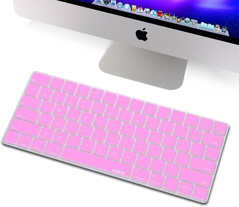 غطاء لوحة المفاتيح السيليكون للغة الإنجليزية XSKN لجهاز Apple 2015 إصدار لوحة المفاتيح السحرية A1644 MLA22LL/A تخطيط الولايات المتحدة (وردي) in Saudi Arabia