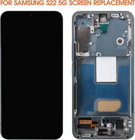 INCELL لهاتف Samsung Galaxy S22 5G استبدال شاشة Samsung S22 5G شاشة LCD تعمل باللمس SM-S901B SM-S901U LCD محول الأرقام شاشة تعمل باللمس أخضر مع إطار in Saudi Arabia