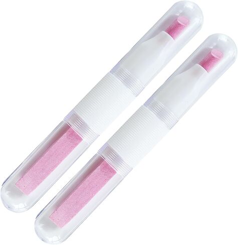 VICTORY NAIL 2PCS Victory Ceramic Stone Two-Way Nail Pusher & File (Black) Cuticle Trimmer Manicure Tools Professional Nail File Pumice Fingernail Files in Saudi Arabia