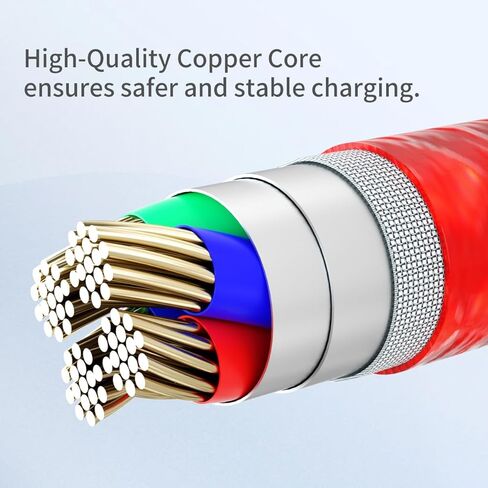 3 in 1 Multi Charging Cable[2 Pack 4FT], Red Braided Nylon USB Cable & Travel Charger for Multiple Devices, Universal Phone Charger Compatible with iPhone 17/16/15/14, Android Tablets,iPad and More in Saudi Arabia