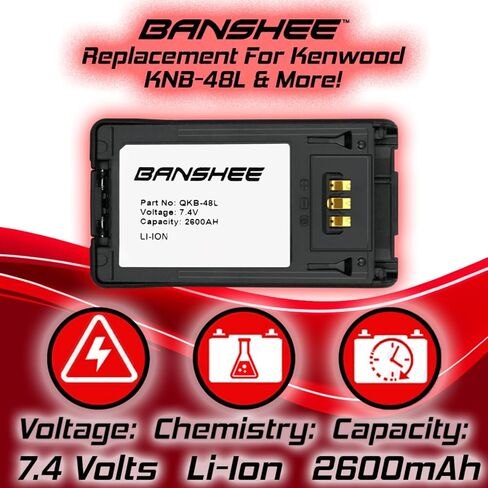 Banshee KNB-47L KNB-48L بطارية ليثيوم أيون متوافقة مع كينوود NX-200 NX-300 TK-5320 in Saudi Arabia