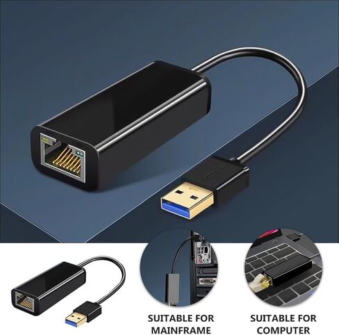 محول شبكة جيجابت إيثرنت من HOMSFOU USB 3.0 إلى 1000 ميجابت في الثانية لأجهزة الكمبيوتر المحمول وأجهزة الكمبيوتر المكتبية المتوافقة مع نظام التشغيل Windows وملحقات LAN عالية السرعة للاتصال السلكي in Kuwait