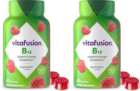 Vitafusion B12 فيتامينات صمغية، نكهة التوت اللذيذة، 60 قيراط (كمية تكفي لمدة 30 يومًا) in Kuwait