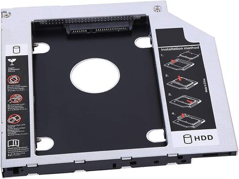 حاوية SSD من الألومنيوم مقاس 9.5 مم من Drfeify، محول فتحة محرك الأقراص الصلبة المزدوج التمهيد لأجهزة الكمبيوتر المحمول والمهنيين وعشاق التكنولوجيا in Saudi Arabia