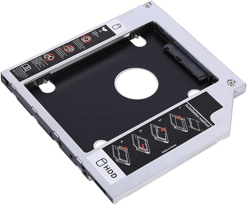 حاوية SSD من الألومنيوم مقاس 9.5 مم من Drfeify، محول فتحة محرك الأقراص الصلبة المزدوج التمهيد لأجهزة الكمبيوتر المحمول والمهنيين وعشاق التكنولوجيا in Saudi Arabia