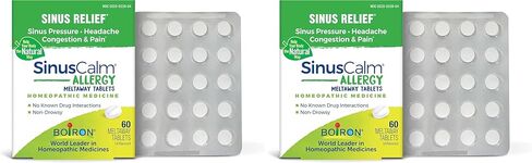 أقراص Boiron SinusCalm للحساسية لتخفيف ضغط الجيوب الأنفية أو صداع الجيوب الأنفية أو احتقان الجيوب الأنفية والألم - 60 قرصًا in Kuwait