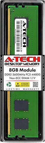 ذاكرة وصول عشوائي A-Tech سعة 192 جيجابايت (4 × 48 جيجابايت) لمحطة عمل HP Z2 G1i SFF وZ2 G1i Tower | ترقية ذاكرة DDR5 5600MHz PC5-44800 DIMM 2Rx8 1.1V 288-Pin غير ECC UDIMM in Kuwait
