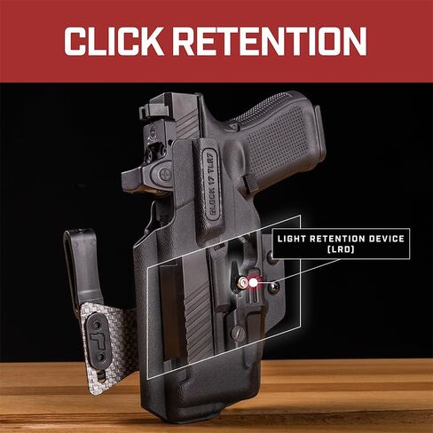 حافظة Tulster IWB ARC Kydex في اليد اليمنى تناسب: Sig Sauer P365 Fuse/XMACRO w/TLR-7 Light | حامل ضوء متوافق مع البصريات داخل حزام الخصر، حمل مخفي in Kuwait