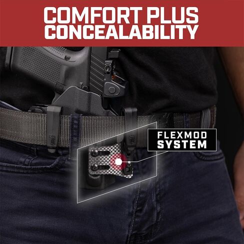 حافظة Tulster IWB ARC Kydex في اليد اليمنى تناسب: Sig Sauer P365 Fuse/XMACRO w/TLR-7 Light | حامل ضوء متوافق مع البصريات داخل حزام الخصر، حمل مخفي in Kuwait