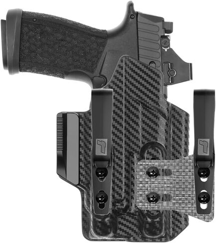 حافظة Tulster IWB ARC Kydex في اليد اليمنى تناسب: Sig Sauer P365 Fuse/XMACRO w/TLR-7 Light | حامل ضوء متوافق مع البصريات داخل حزام الخصر، حمل مخفي in Kuwait
