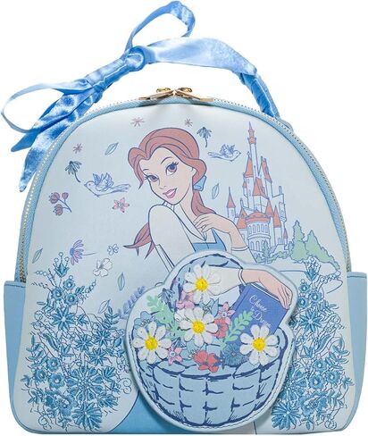 Danielle Nicole X Disney Beauty and the Beast Belle Basket Mini Backpack - Fashion Cosplay Disneybound Cute Backpacks, Multicolor in Kuwait