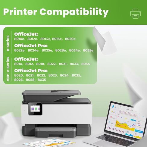 خراطيش حبر 910XL 910 متوافقة مع مجموعة خرطوشة الحبر HP 910 XL HP910XL HP910 تعمل مع Officejet Pro 8025e 8025 8028e 8028 8035e 8035 OfficeJet 8015e 8022e 8015 8022، 4 عبوات in Kuwait