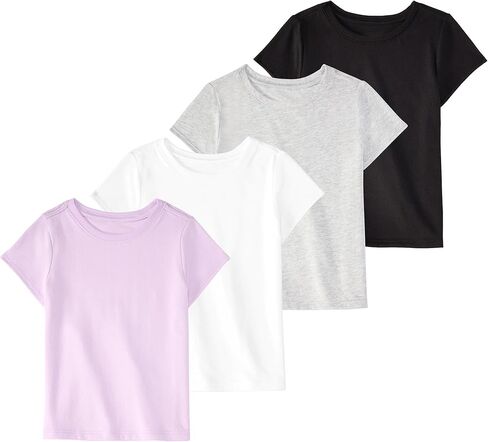 Garanimals Toddler Girl Strawberry T-Shirt, Size 6T, 4-Pack | Short Sleeve Tees, Kids Casual Crew Neck, Solids, Graphics, and Patterns, Pull-On Top, OEKO-TEX Standard 100 Certified in Kuwait