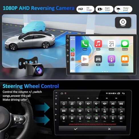 راديو سيارة Android 15 لسيارة Chevy Silverado 2007-2013: 4G+64G 10 بوصات تعمل باللمس للسيارة GMC Sierra 1500 Yukon Tahoe Equinox Buick Enclave، CarPlay&Android Auto، بلوتوث، واي فاي، كاميرا احتياطية in Kuwait