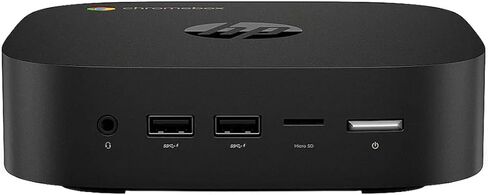 كمبيوتر سطح المكتب HP Chromebox G4 Mini (Intel Celeron 7305، 4GB DDR4، 64GB eMMC SSD، Intel UHD Graphics، 65W PSU، WiFi 6E، Bluetooth 5.3، RJ-45، 2 HDMI، نظام تشغيل Chrome) مع بطاقة microSDXC بسعة 256 جيجابايت in Kuwait