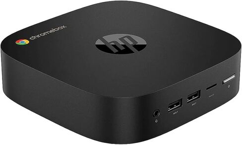 سطح المكتب HP Chromebox Everyday Value (Intel Celeron 7305، 4GB DDR4، 64GB SSD، Intel UHD، 65W PSU، WiFi 6E، Bluetooth 5.3، RJ-45، 2 HDMI، نظام تشغيل Chrome) مع حقيبة ظهر مميزة in Kuwait