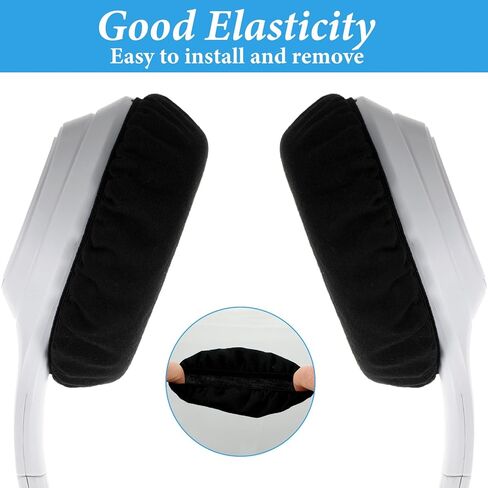 3 Pairs Headphone Earpad Covers, Washable Stretchable Headphone Earpad Covers, Sweatproof Ear Pads Protectors for Over-Ear Headphones Fit 3.5-4.3 Inch Ideal for Gym Gaming Aviation in Kuwait