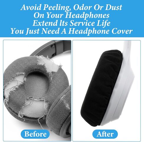 3 Pairs Headphone Earpad Covers, Washable Stretchable Headphone Earpad Covers, Sweatproof Ear Pads Protectors for Over-Ear Headphones Fit 3.5-4.3 Inch Ideal for Gym Gaming Aviation in Kuwait