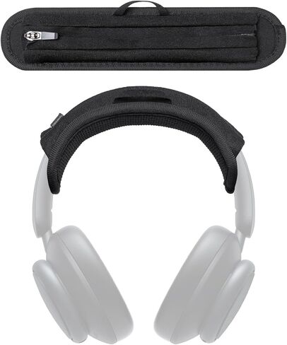 غطاء وسادة عصابة الرأس متوافق مع سماعات Anker Soundcore Space Q45، Life Q35، Q30، Q20، Q20i، Q20+، H30i Q11 Q11i، وسادة سميكة 6 مم، بدون سحاب منزلق، مع حلقة تعليق in Saudi Arabia
