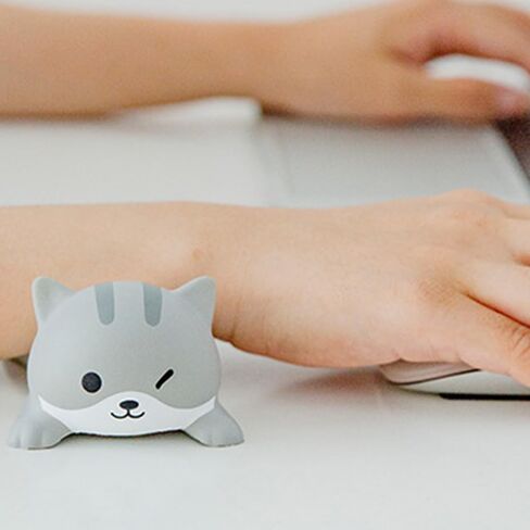 Cute Animal Shaped Computing Wrist Rests – Adorable Grey Rubber Wrist Cushion for Comfortable Typing & Mouse Use in Saudi Arabia