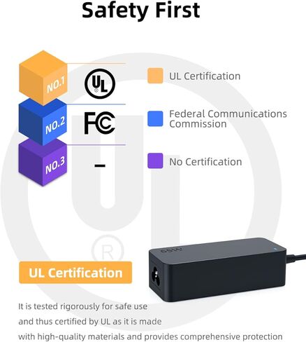 65W 45W USB C AC Charger Fit for Lenovo Yoga 730 720 720S 730S 910 920 C740 C940 S740 S730 S540 S940 C630 C930 Laptop, (Certified by UL Safety) in Saudi Arabia