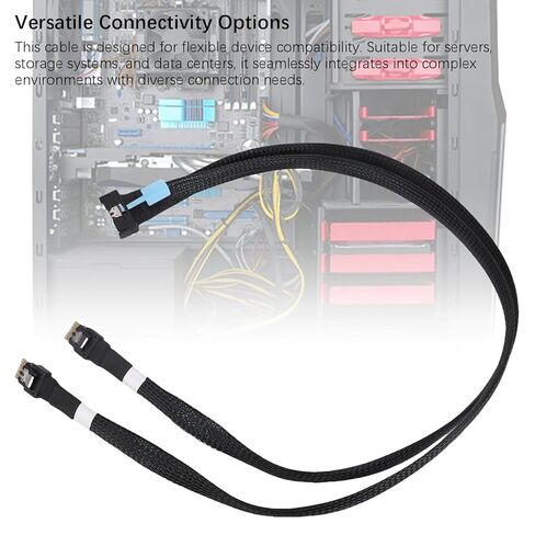 كابل ASHATA مزدوج مستقيم، كابل IO مرن عالي السرعة PCIe SFF TA 1016 74Pin إلى 2xSFF 8654 38Pin، التوصيل والتشغيل in Saudi Arabia
