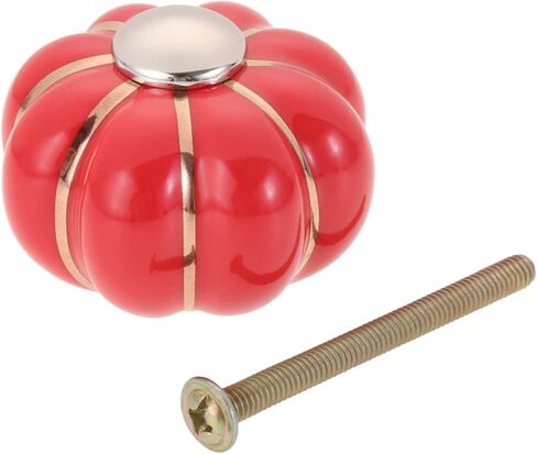 Cabinet Drawer Handle 40mm Ceramic Knob Round Shape Handle W/Screw Cute Home Decor Pull Cabinet/Cupboard/Drawer/Wardrobe Porcelain Kitchen(Black) in Saudi Arabia