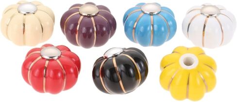 Cabinet Drawer Handle 40mm Ceramic Knob Round Shape Handle W/Screw Cute Home Decor Pull Cabinet/Cupboard/Drawer/Wardrobe Porcelain Kitchen(Black) in Saudi Arabia