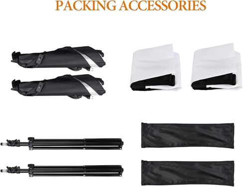 2x50x70cm Softbox Kit with 2x2M Tripod Stands - Ideal for Live Streaming and Photography in Kuwait