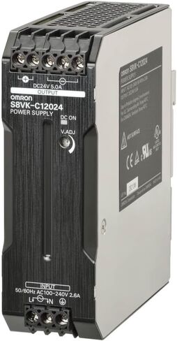 اومرون S8VK-C12024 مزود الطاقة، الإدخال 100-240 فولت تيار متردد/90-350 فولت تيار مستمر، الإخراج 24 فولت تيار مستمر/120 وات in Kuwait