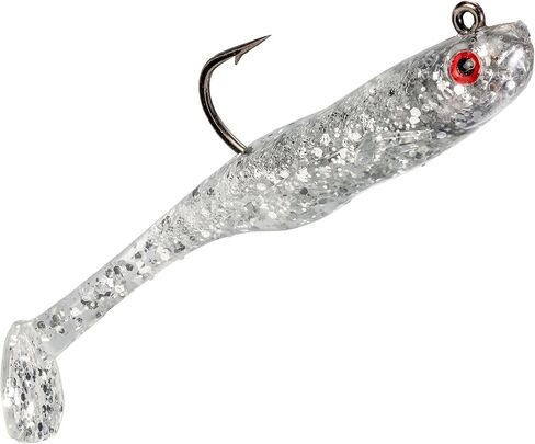 Strike King (SKHM318-475) Homing Minnow Fishing Lure, Pre-Rigged Soft Plastic Swimbait, Optimized for Live Sonar, Realistic Minnow Profile, 3-Inches, 1/8-Ounce, 3/0 Hook, 3-Pack, Carolina Chrome in Saudi Arabia