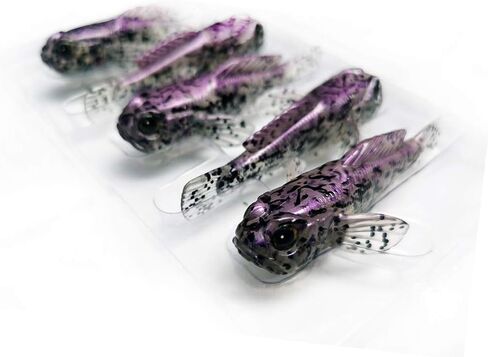 5 Pcs CYCEARTH 75mm Goby Soft Lure Baits Fishing Lures 3 inch 9.3g Bass Fish Finest Detailed PVC Plastic Swimbaits in Saudi Arabia