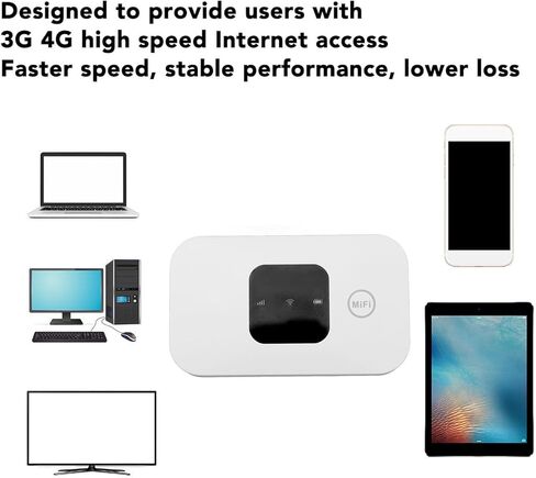 VBESTLIFE 4G LTE Mobile WiFi Router with SIM Card Slot, Unlocked 150Mbps Travel Hotspot Device, 10 Users Pocket Wireless Internet Modem, 2100mAh in Saudi Arabia