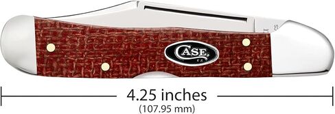 Case XX سكين جيب COPPERLOCK - أحمر داكن BURLAP MICARTA رقم الصنف 12275-101549L CS - الطول مغلق: 4 1/4 بوصة in Saudi Arabia