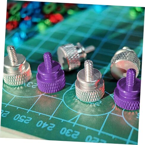 TEHAUX 10 Pcs Purple Aluminum Alloy Knurled Thumbscrews for Computer Case DIY Hand-tightened Screws Compatible with Pci Slots and Chassis Panel Replacement in Saudi Arabia