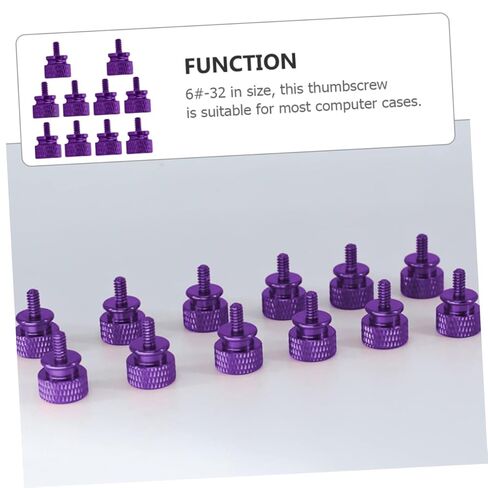 TEHAUX 10 Pcs Purple Aluminum Alloy Knurled Thumbscrews for Computer Case DIY Hand-tightened Screws Compatible with Pci Slots and Chassis Panel Replacement in Saudi Arabia