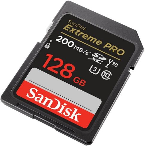 SanDisk 128 GB Extreme PRO SDXC UHS-I Memory Card - C10, U3, V30, 4K UHD, SD Card Bundle with 2-in-1 USB 3.0 Memory Card Reader in Saudi Arabia