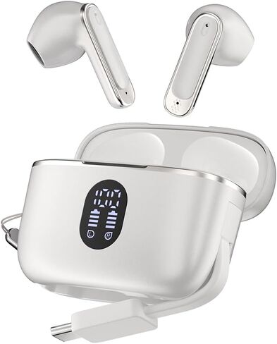Wireless Earbuds Bluetooth 6.0 Headphones with LED Power Display and Power Bank Charging Case 50H Playtime IPX7 Waterproof in-Ear Ear Buds with Mic Deep Bass Earphones for iPhone Android Samsung in Saudi Arabia