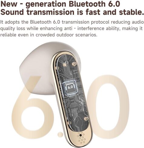 Wireless Earbuds Bluetooth 6.0 Headphones with LED Power Display and Power Bank Charging Case 50H Playtime IPX7 Waterproof in-Ear Ear Buds with Mic Deep Bass Earphones for iPhone Android Samsung in Saudi Arabia