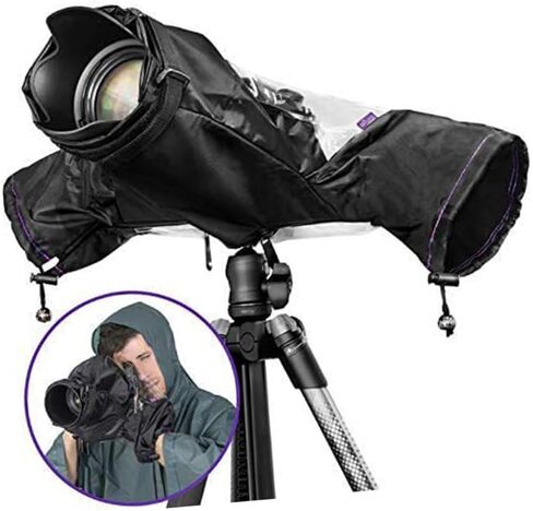 غطاء المطر المقاوم للماء من TEHAUX لكاميرا DSLR مع حماية عدسة التكبير الطويلة، معطف مطر للتصوير الفوتوغرافي في الهواء الطلق، غطاء مقاوم للغبار، واقي المطر للكاميرا للصيد ومشاهدة الطيور in Kuwait