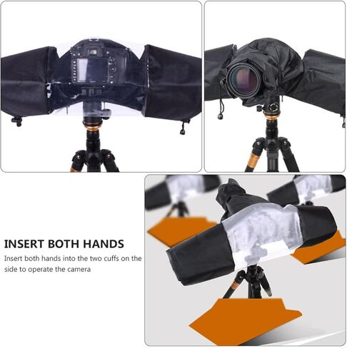 غطاء مطر للكاميرا وغطاء واقٍ للكاميرات الرقمية المتوافقة مع DSLR وغطاء معطف واق من المطر العالمي بدون مرآة للتصوير الفوتوغرافي في الطقس الممطر in Kuwait