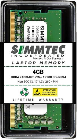 ذاكرة وصول عشوائي Simmtec سعة 4 جيجابايت لجهاز Apple iMac 2017 (27 بوصة Retina 5K و21.5 بوصة Retina 4K) | وحدة ترقية الذاكرة DDR4 2400 ميجا هرتز SODIMM PC4-19200 1.2 فولت 260 دبوس SO-DIMM in Kuwait