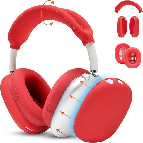WC Sweatz, Shellz, and Bandz Protective Covers Bundle for Airpods Max Headphones by Wicked Cushions | Red in Saudi Arabia