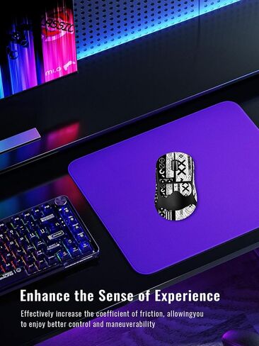 شريط قبضة مضاد للانزلاق لماوس Logitech G PRO X Superlight 2، جلد فأر رفيع للغاية يمتص العرق، قابل للغسل وإعادة الاستخدام، مجموعة ملصقات ذات تغطية كاملة غير قابلة للانزلاق، مطبوعة باللونين الأسود والأبيض in Kuwait