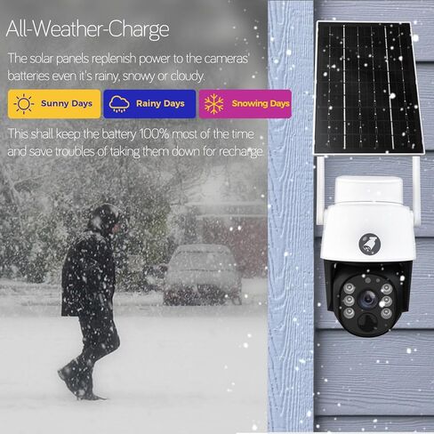 xmartO Virtual Bundle: 10CH 4K Dual WiFi6 NVR + 6x4MP QHD Solar PTZ Cameras, Automotive-Grade Battery All-Weather-Charge, 5G 1300ft Long Range H.265+, Outdoor/Indoor Wire-Free, Wall/Tree/Pole/Ceiling in Saudi Arabia
