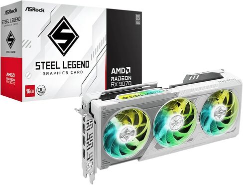 ASRock Radeon RX 9070 Steel Legend 16GB OC & SteelLegend 850W 80+ Gold PSU | حزمة الألعاب والبث المتميزة بدقة 4K in Kuwait