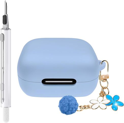 حافظة Seltureone لهاتف Anker Soundcore P30i لطيفة مع سلسلة مفاتيح ومجموعة تنظيف من السيليكون الناعم المقاوم للصدمات لهاتف Anker Soundcore P30i - وردي in Kuwait