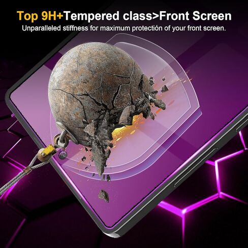 2 Pack for Samsung Galaxy S25 Ultra 6.86" Privacy Screen Protector Tempered Glass Film Purple Gradient Anti-spy Anti-Blue Light Ultrasonic Fingerprint Support Easy Installation in Saudi Arabia